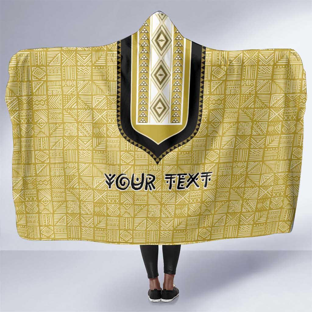 Personalized African Dashiki Hooded Blanket - Mudcloth Style