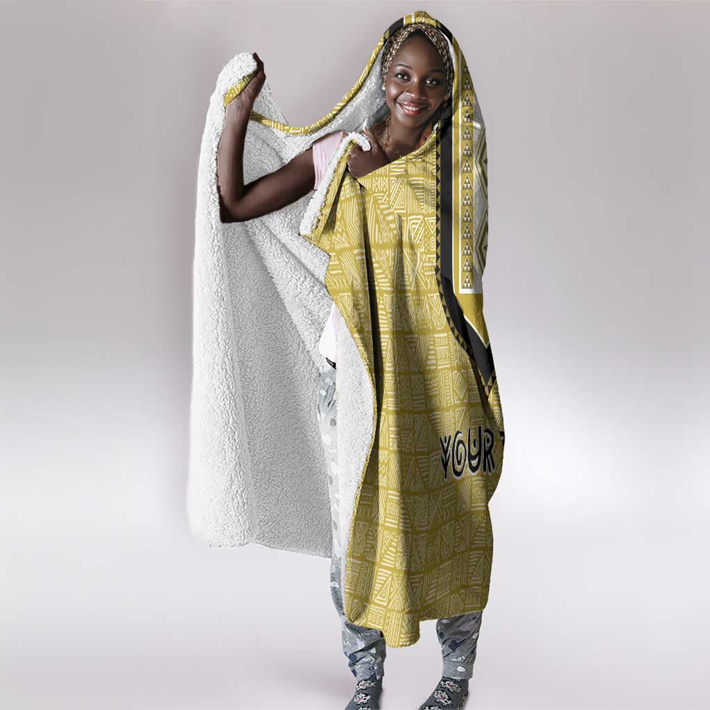 Personalized African Dashiki Hooded Blanket - Mudcloth Style
