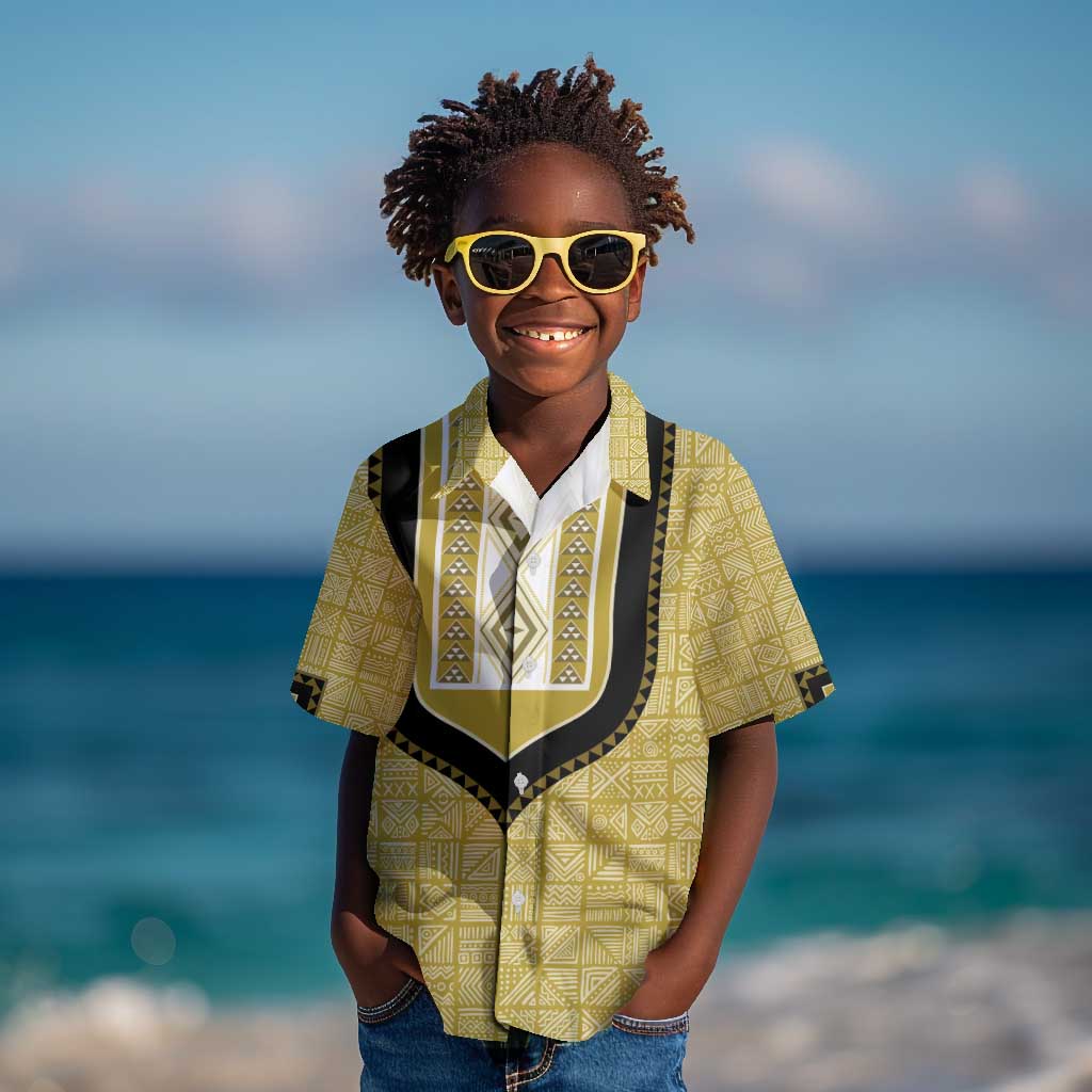 Personalized African Dashiki Kid Hawaiian Shirt - Mudcloth Style