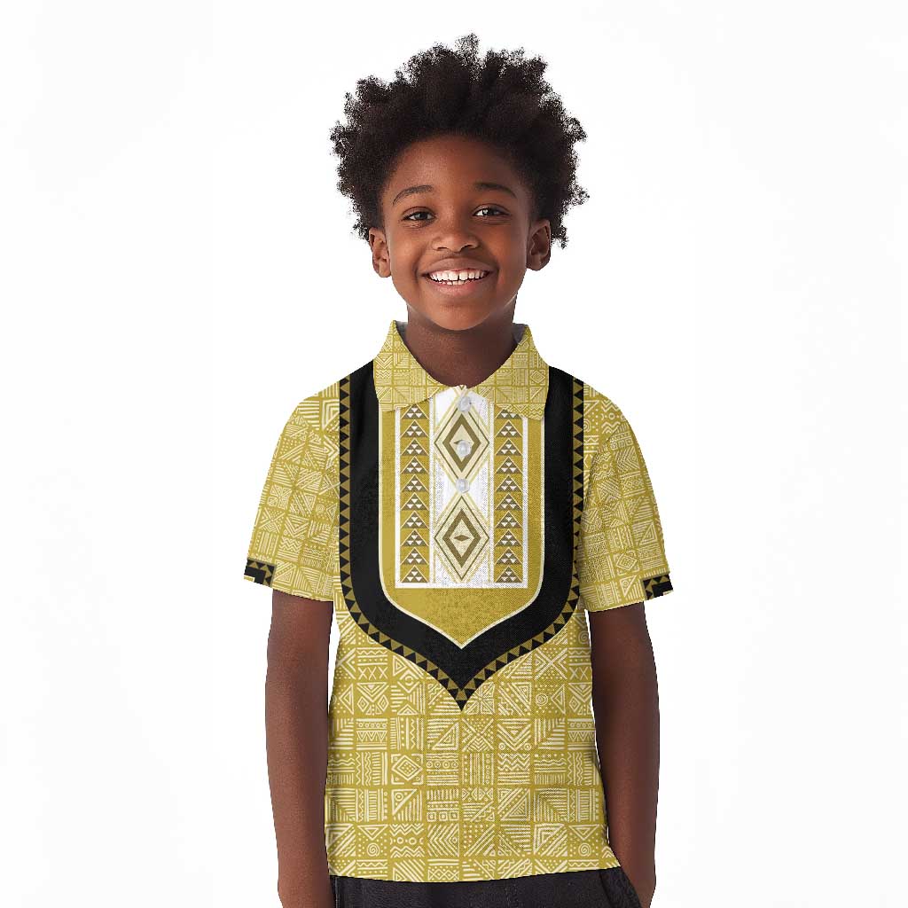 Personalized African Dashiki Kid Polo Shirt - Mudcloth Style