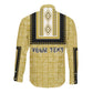 Personalized African Dashiki Long Sleeve Button Shirt - Mudcloth Style