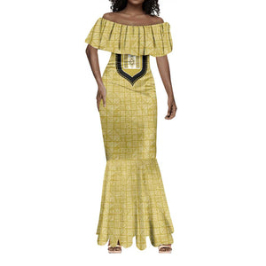 Personalized African Dashiki Mermaid Dress - Mudcloth Style