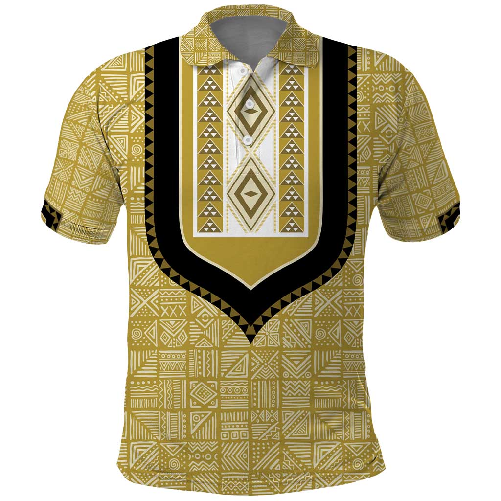 Personalized African Dashiki Polo Shirt - Mudcloth Style