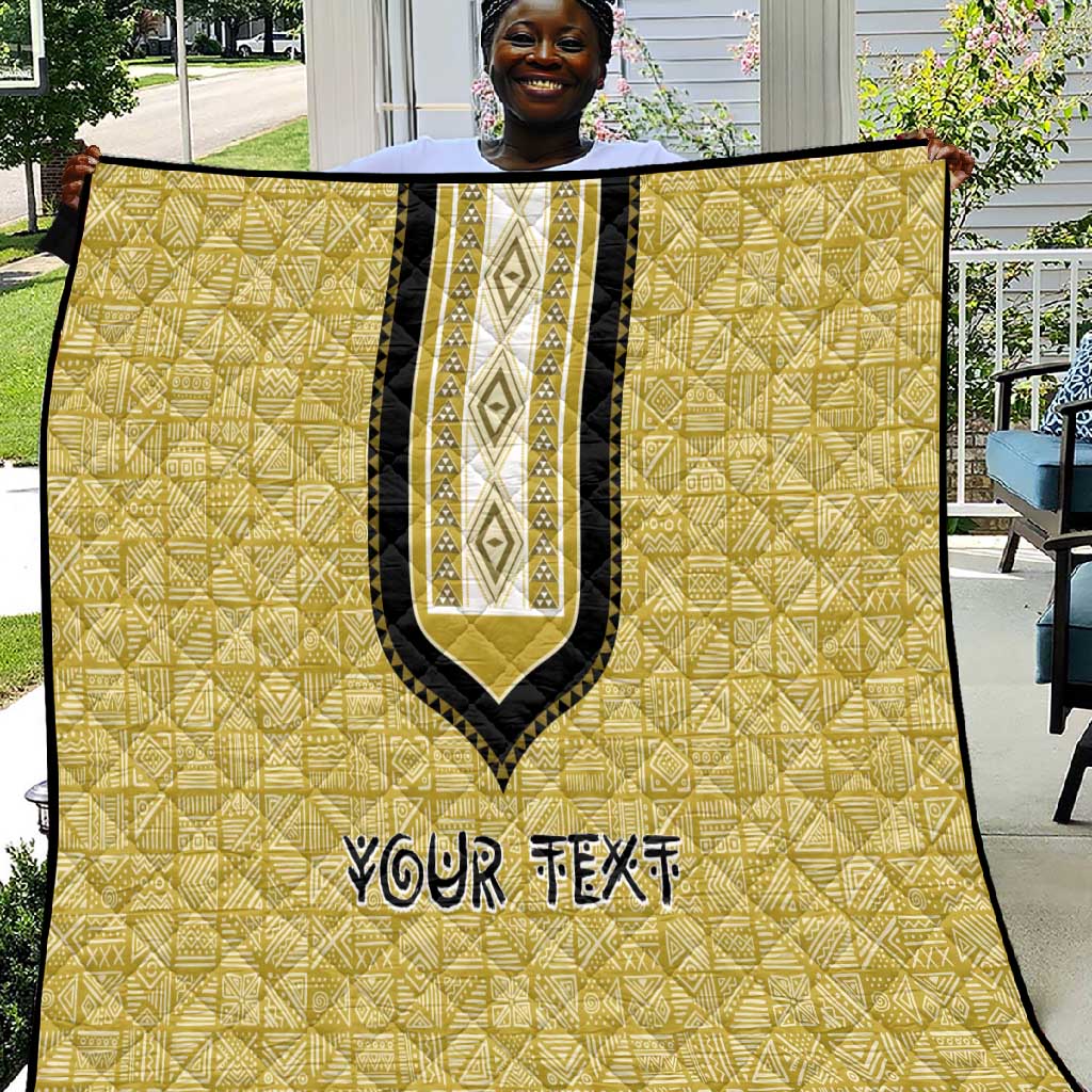 Personalized African Dashiki Quilt - Mudcloth Style