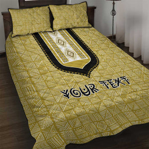 Personalized African Dashiki Quilt Bed Set - Mudcloth Style