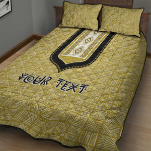 Personalized African Dashiki Quilt Bed Set - Mudcloth Style