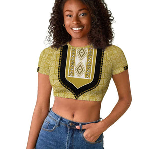 Personalized African Dashiki Raglan Cropped T shirt - Mudcloth Style