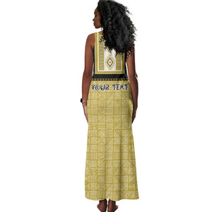 Personalized African Dashiki Tank Maxi Dress - Mudcloth Style