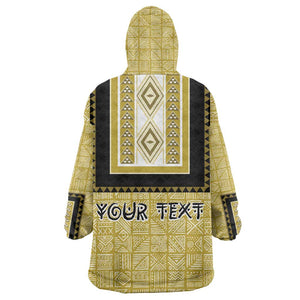 Personalized African Dashiki Wearable Blanket Hoodie - Mudcloth Style