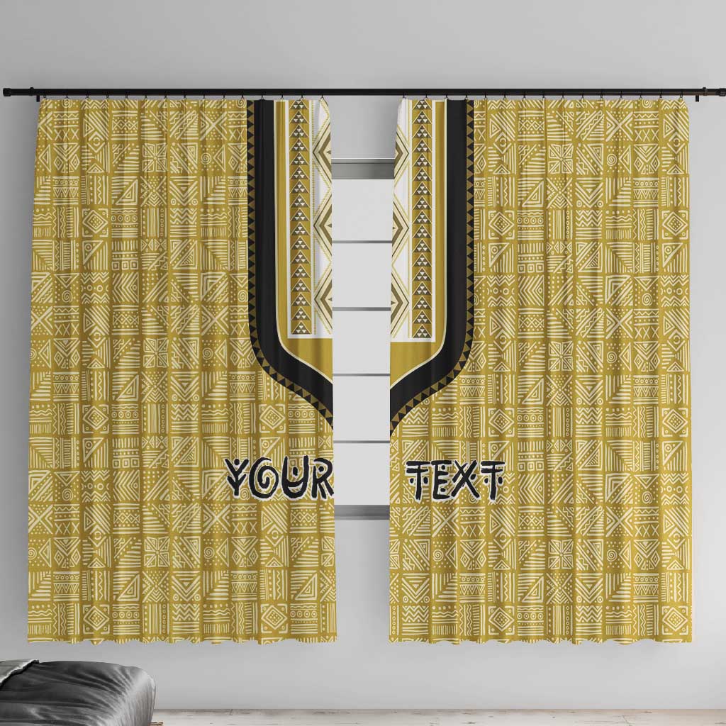 Personalized African Dashiki Window Curtain - Mudcloth Style