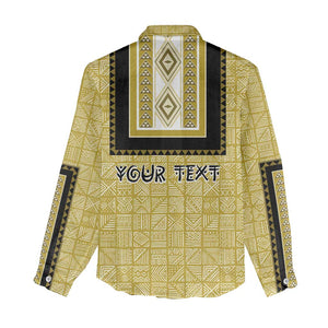 Personalized African Dashiki Women Casual Shirt - Mudcloth Style