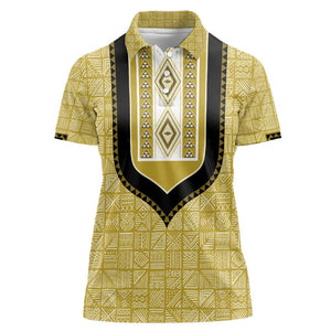 Personalized African Dashiki Women Polo Shirt - Mudcloth Style