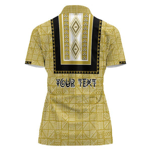 Personalized African Dashiki Women Polo Shirt - Mudcloth Style