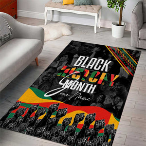 Personalized Black History Month Area Rug with African American Heroes