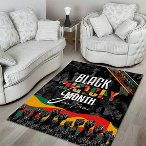 Personalized Black History Month Area Rug with African American Heroes