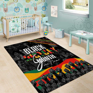 Personalized Black History Month Area Rug with African American Heroes