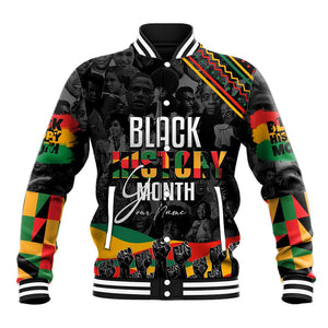 Personalized Black History Month Baseball Jacket with African American Heroes DT02