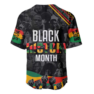 Personalized Black History Month Baseball Jersey with African American Heroes