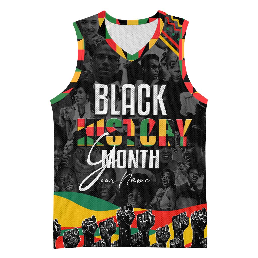 Personalized Black History Month Basketball Jersey with African American Heroes DT02
