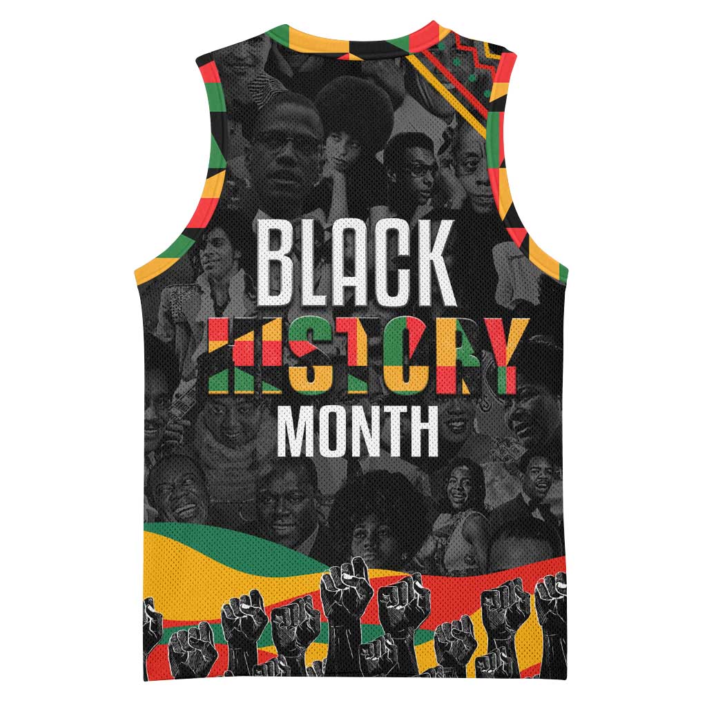 Personalized Black History Month Basketball Jersey with African American Heroes DT02