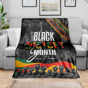 Personalized Black History Month Blanket with African American Heroes