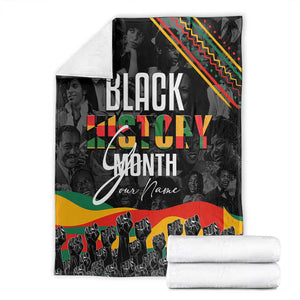 Personalized Black History Month Blanket with African American Heroes