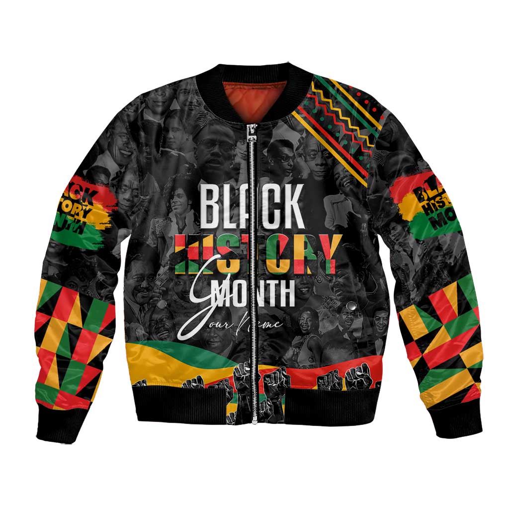 Personalized Black History Month Bomber Jacket with African American Heroes