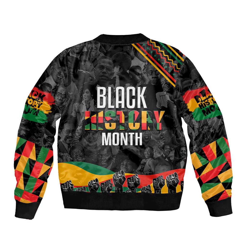 Personalized Black History Month Bomber Jacket with African American Heroes