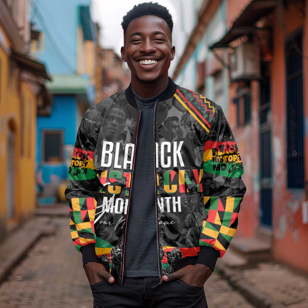 Personalized Black History Month Bomber Jacket with African American Heroes