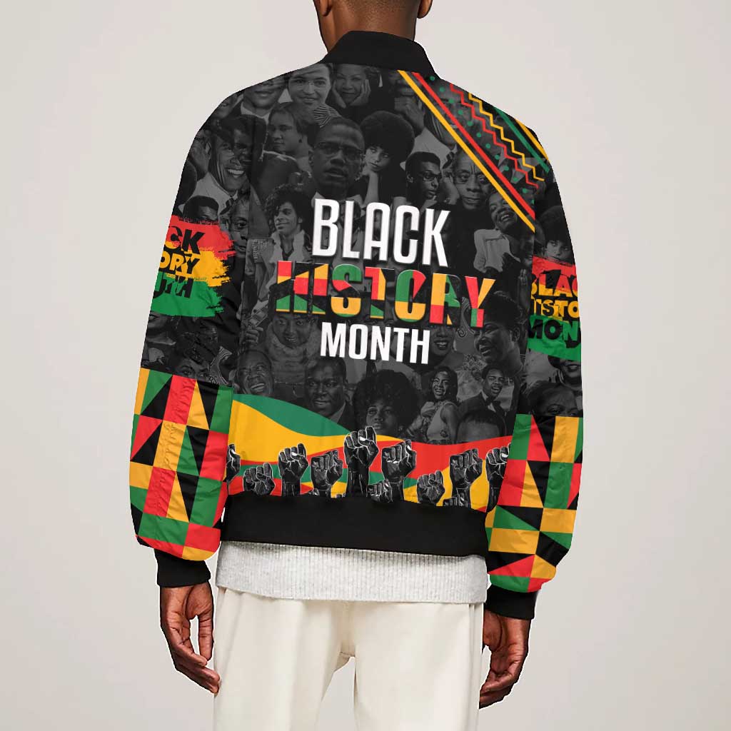 Personalized Black History Month Bomber Jacket with African American Heroes