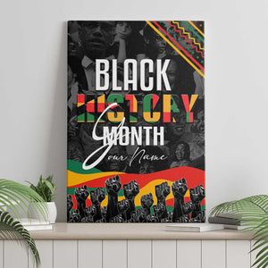 Personalized Black History Month Canvas Wall Art with African American Heroes