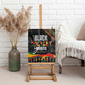 Personalized Black History Month Canvas Wall Art with African American Heroes