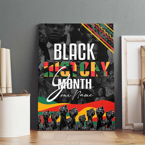 Personalized Black History Month Canvas Wall Art with African American Heroes