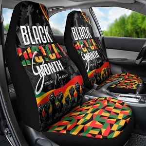 Personalized Black History Month Car Seat Cover with African American Heroes