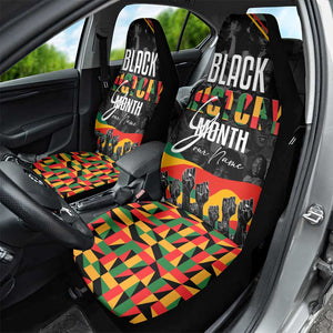 Personalized Black History Month Car Seat Cover with African American Heroes