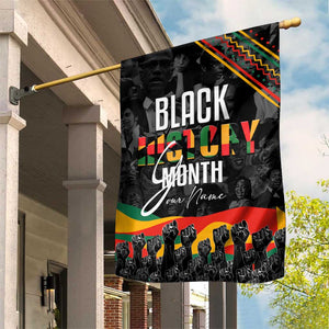 Personalized Black History Month Garden Flag with African American Heroes