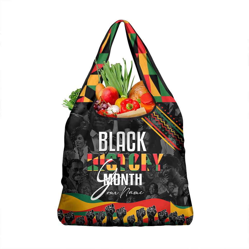 Personalized Black History Month Grocery Bag with African American Heroes