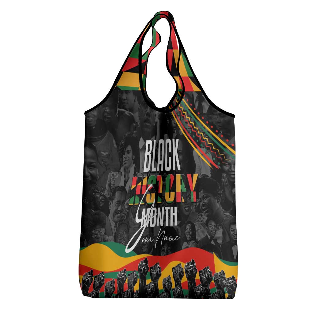 Personalized Black History Month Grocery Bag with African American Heroes