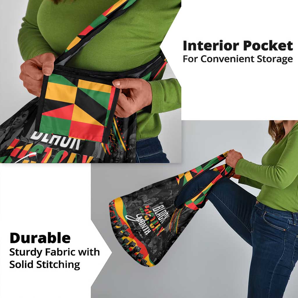 Personalized Black History Month Grocery Bag with African American Heroes