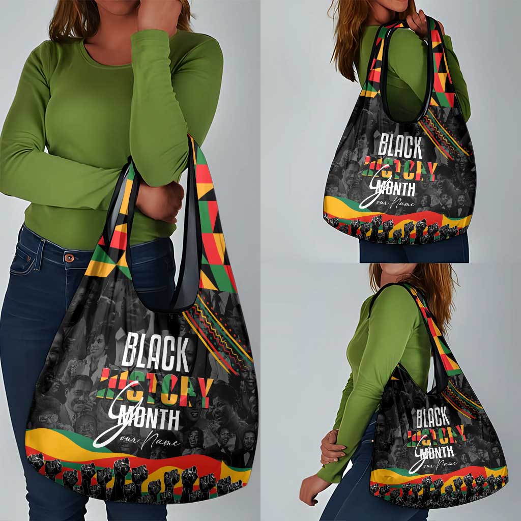 Personalized Black History Month Grocery Bag with African American Heroes
