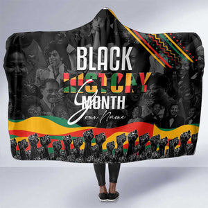 Personalized Black History Month Hooded Blanket with African American Heroes