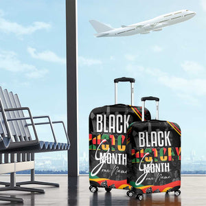 Personalized Black History Month Luggage Cover with African American Heroes