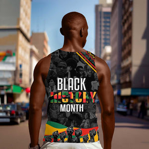 Personalized Black History Month Men Tank Top with African American Heroes