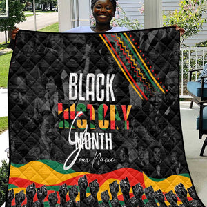 Personalized Black History Month Quilt with African American Heroes