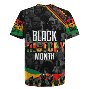 Personalized Black History Month Rugby Jersey with African American Heroes