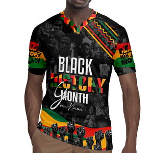 Personalized Black History Month Rugby Jersey with African American Heroes