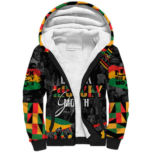 Personalized Black History Month Sherpa Hoodie with African American Heroes