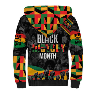 Personalized Black History Month Sherpa Hoodie with African American Heroes