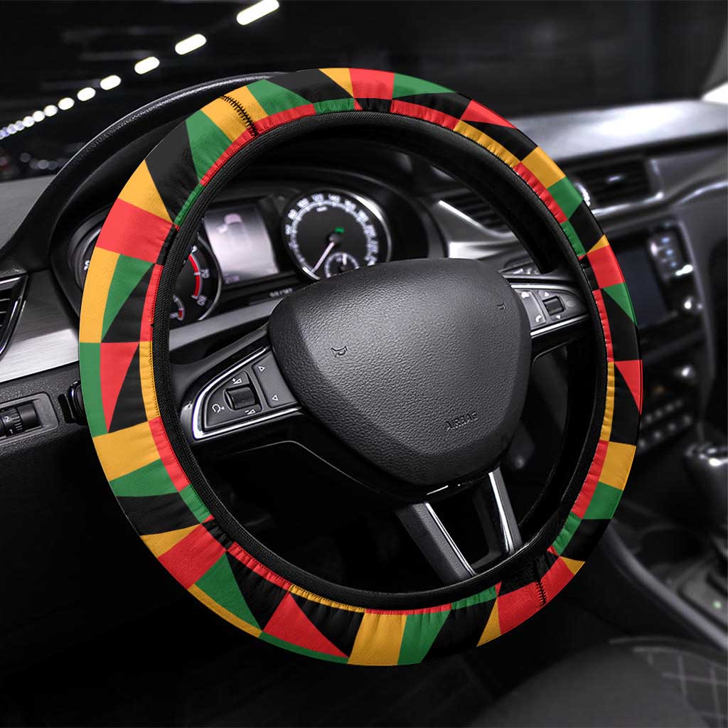 Black History Month Steering Wheel Cover with African American Heroes