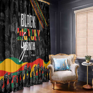 Personalized Black History Month Window Curtain with African American Heroes